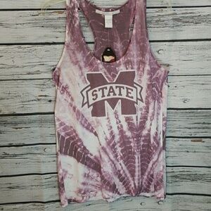 NWT Michigan State Chicka-d razorback tye dye tank